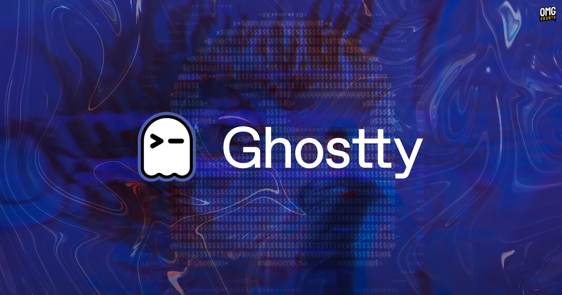 Ilustração de janela de terminal exibindo imagens em linha de comando, representando o emulador Ghostty no Linux